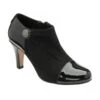 Black Auvergne Heeled Shoe-Boots | Lotus