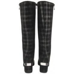 Black Check Rochelle Heeled Knee High Boots | Lotus 8 Black Check Rochelle Heeled Knee High Boots | Lotus -Delux Shoes Shop black check rochelle heeled knee high boots lotus p13531 32350 medium