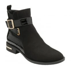 Black & Croc-Print Laurel Ankle Boots | Lotus