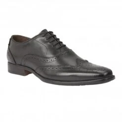Black Leather Bishop Brogues | Lotus