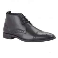 New Products 15 Black Leather Bradley Lace-Up Boots | Lotus
