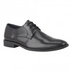 Black Leather Cameron Lace-Up Shoes | Lotus