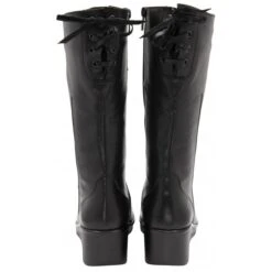 Black Leather Dara Mid-Calf Wedge Boots | Lotus 8 Black Leather Dara Mid-Calf Wedge Boots | Lotus -Delux Shoes Shop black leather dara mid calf wedge boots lotus p13379 32022 medium