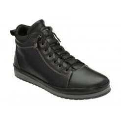 Black Leather Frida Ankle Boots | Lotus