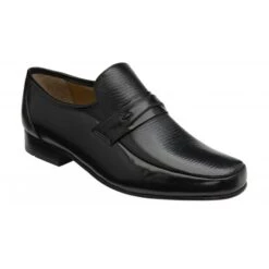 New Products 3 Black Leather Galligan Loafers | Rombah Wallace