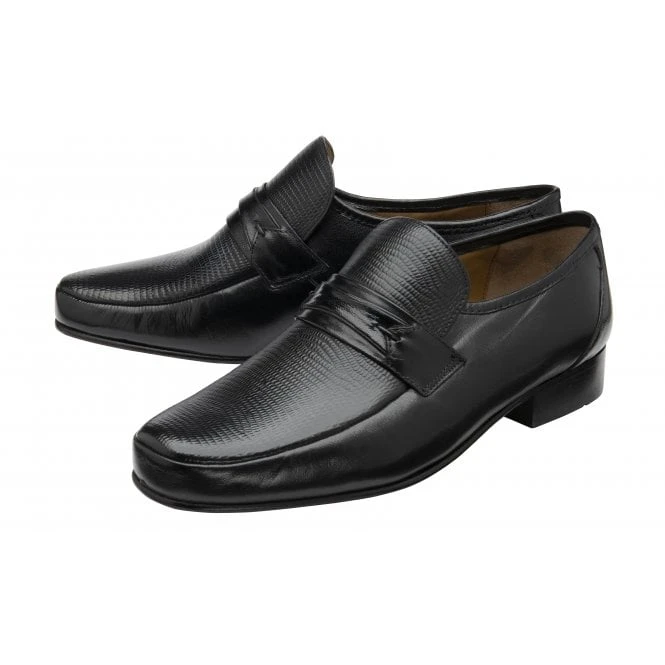 Delux Shoes Shop -Delux Shoes Shop black leather galligan loafers rombah wallace p10278 32121 medium