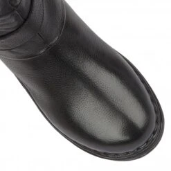 Black Leather Jolanda Mid-Calf Boots | Lotus -Delux Shoes Shop black leather jolanda mid calf boots lotus p12644 29115 medium