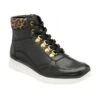 Black Leather & Leopard-Print Saskia High Top Trainers | Stressless By Lotus -Delux Shoes Shop black leather leopard print saskia high top trainers stressless by lotus p13045 30853 medium