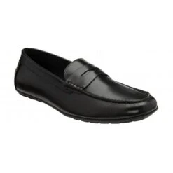 New Products 5 Black Leather Marcel Loafers | Lotus