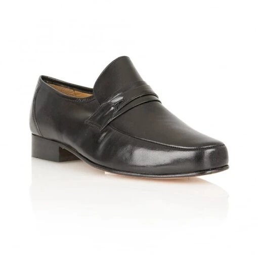 Black Leather Regent Loafers | Rombah Wallace -Delux Shoes Shop black leather regent loafers rombah wallace p11 6766 medium