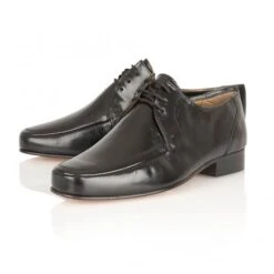 New Products -Delux Shoes Shop black leather romsey lace up shoes rombah wallace p525 6763 medium