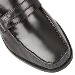 Black Leather Salerno Loafers | Rombah Wallace -Delux Shoes Shop black leather salerno loafers rombah wallace p33 6813 medium