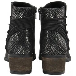 Black Leather & Snake-Print Etta Zip-Up Ankle Boots | Lotus -Delux Shoes Shop black leather snake print etta zip up ankle boots lotus p13359 32098 medium