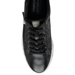 Black Leather & Snake-Print Sky Casual Trainers | Stressless By Lotus 9 Black Leather & Snake-Print Sky Casual Trainers | Stressless By Lotus -Delux Shoes Shop black leather snake print sky casual trainers stressless by lotus p13113 30928 medium