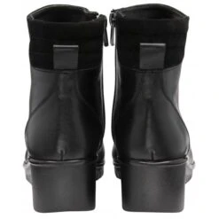 Black Leather & Suede Delphine Wedge Ankle Boots | Lotus -Delux Shoes Shop black leather suede delphine wedge ankle boots lotus p13378 32050 medium