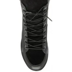 Black Leather & Suede Delphine Wedge Ankle Boots | Lotus -Delux Shoes Shop black leather suede delphine wedge ankle boots lotus p13378 32564 medium