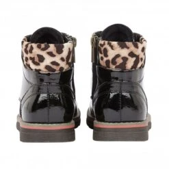 Black & Leopard-Print Naomi Lace-Up Ankle Boots | Lotus -Delux Shoes Shop black leopard print naomi lace up ankle boots lotus p12667 29166 medium