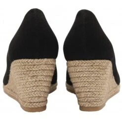 Black Microfibre Giselle Wedge Shoes | Lotus -Delux Shoes Shop black microfibre giselle wedge shoes lotus p13601 32899 medium