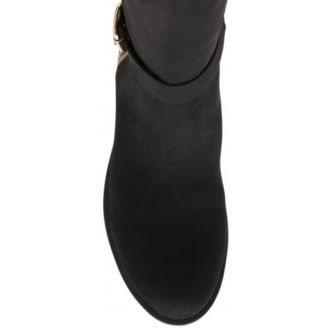 Black Microfibre & Snake-Print Harper Knee High Boots | Lotus 6 Black Microfibre & Snake-Print Harper Knee High Boots | Lotus - Image 4