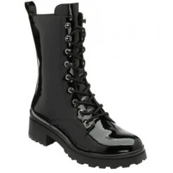 Black Patent Delaney Mid-Calf Boots | Lotus