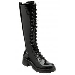 Black Patent Dinah Knee High Boots | Lotus