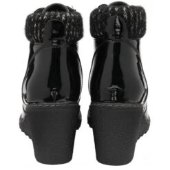 Black Patent Philomena Wedge Ankle Boots | Lotus -Delux Shoes Shop black patent philomena wedge ankle boots lotus p13565 32538 medium