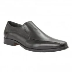 Black Stockton Leather Loafers | Lotus