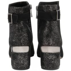 Black Textile Cassandra Heeled Ankle Boots | Lotus -Delux Shoes Shop black textile cassandra heeled ankle boots lotus p13372 31950 medium