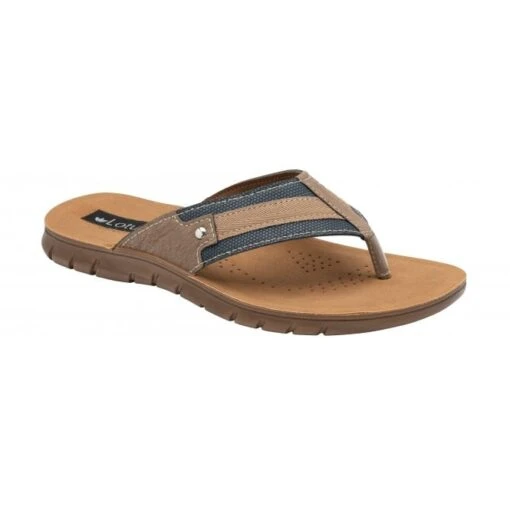 Blue & Tobacco Ian Toe-Post Sandals | Lotus -Delux Shoes Shop blue tobacco ian toe post sandals lotus p12927 30219 medium