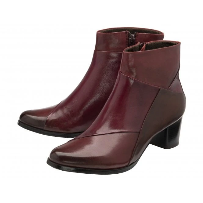 Bordo Multi-Leather Booker Heeled Ankle Boots | Lotus 4 Bordo Multi-Leather Booker Heeled Ankle Boots | Lotus - Image 2