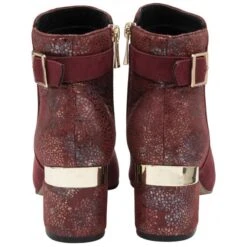 Bordo Textile Cassandra Heeled Ankle Boots | Lotus -Delux Shoes Shop bordo textile cassandra heeled ankle boots lotus p13444 31954 medium