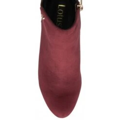 Bordo Textile Cassandra Heeled Ankle Boots | Lotus -Delux Shoes Shop bordo textile cassandra heeled ankle boots lotus p13444 31955 medium