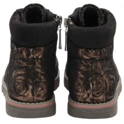 Bronze Floral-Print Nova Ankle Boots | Lotus -Delux Shoes Shop bronze floral print nova ankle boots lotus p13352 32314 medium