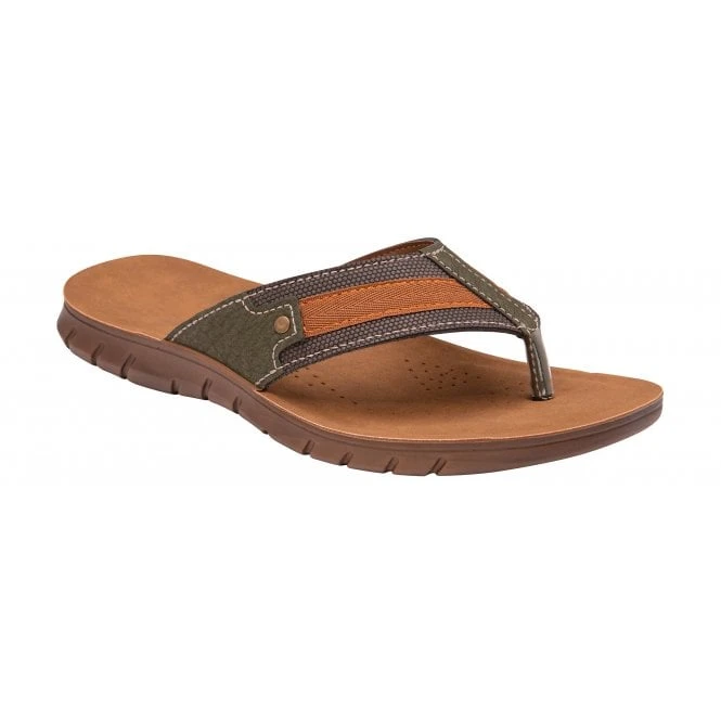 Brown Ian Toe-Post Sandals | Lotus 3 Brown Ian Toe-Post Sandals | Lotus