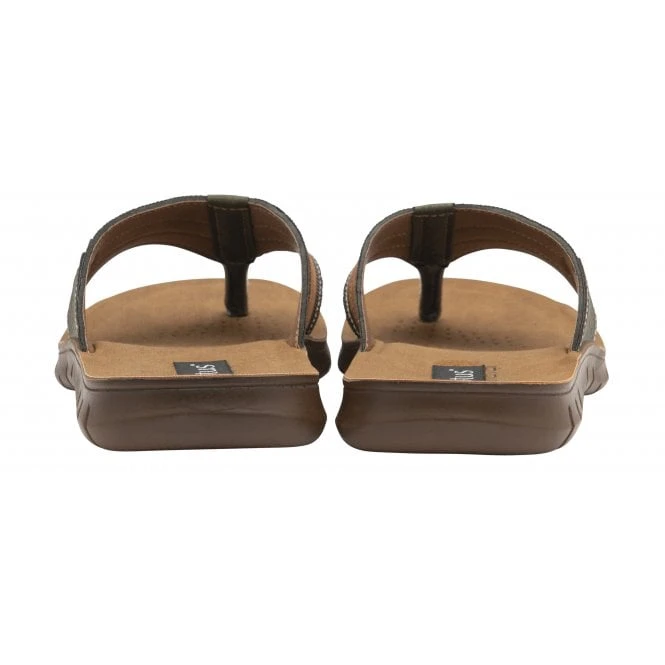 Brown Ian Toe-Post Sandals | Lotus 5 Brown Ian Toe-Post Sandals | Lotus - Image 3