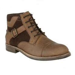 Brown Leather & Suede Irvine Lace-Up Boots | Lotus