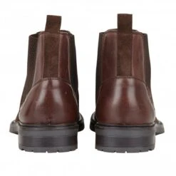 Brown Suede & Leather Fabian Slip-On Boots | Lotus -Delux Shoes Shop brown suede leather fabian slip on boots lotus p12853 29426 medium