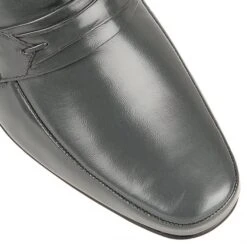 Grey Leather Regent Loafers | Rombah Wallace -Delux Shoes Shop grey leather regent loafers rombah wallace p13 6777 medium