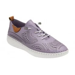 Lilac Leather Katya Casual Shoes | Lotus