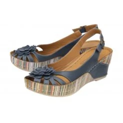 New Products -Delux Shoes Shop navy leather caria slingback shoes lotus p13701 32922 medium