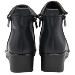 Navy Leather Cordelia Wedge Ankle Boots | Lotus -Delux Shoes Shop navy leather cordelia wedge ankle boots lotus p13469 31994 medium