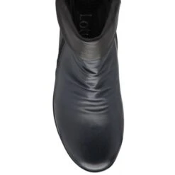 Navy Leather Cordelia Wedge Ankle Boots | Lotus -Delux Shoes Shop navy leather cordelia wedge ankle boots lotus p13469 31995 medium