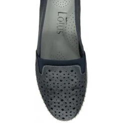 Navy Leather Francesca Slip-On Shoes | Lotus -Delux Shoes Shop navy leather francesca slip on shoes lotus p13225 31388 medium