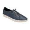 Navy Leather Kamari Casual Slip-On Shoes | Lotus