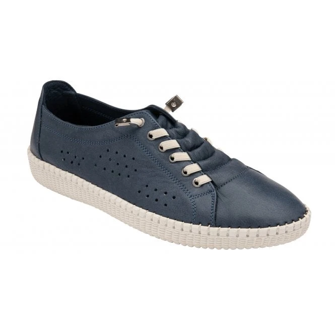 Navy Leather Kamari Casual Slip-On Shoes | Lotus 3 Navy Leather Kamari Casual Slip-On Shoes | Lotus
