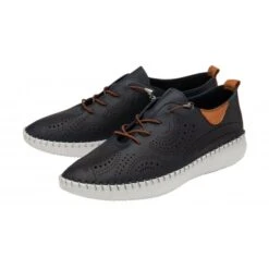 New Products -Delux Shoes Shop navy leather katya casual shoes lotus p13699 33298 medium