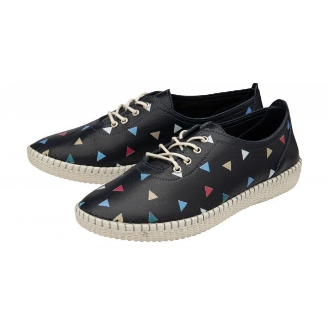 Navy Leather Kay Lace-Up Shoes | Lotus 4 Navy Leather Kay Lace-Up Shoes | Lotus - Image 2