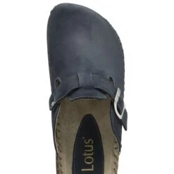 Navy Nubuck Evelina Round-Toe Mules | Lotus -Delux Shoes Shop navy nubuck evelina round toe mules lotus p13206 31764 medium