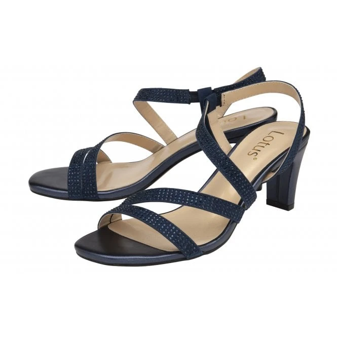 Navy Pearl Bernadette Open-Toe Sandals | Lotus 4 Navy Pearl Bernadette Open-Toe Sandals | Lotus - Image 2