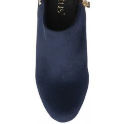 Navy & Snake-Print Ramona Heeled Shoe-Boots | Lotus -Delux Shoes Shop navy snake print ramona heeled shoe boots lotus p13493 32339 medium